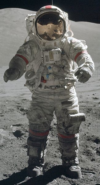 Gene Cernan EVA suit Moon. Credit: NASA