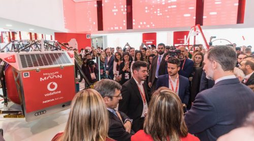 HRH Felipe VI, King of Spain, comes to visit ALINA at MWC18