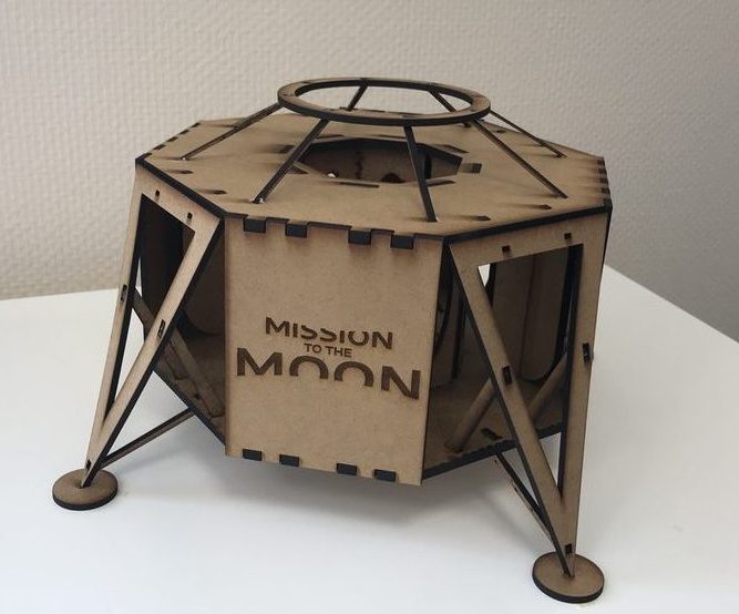 Wooden model of ALINA spacecraft