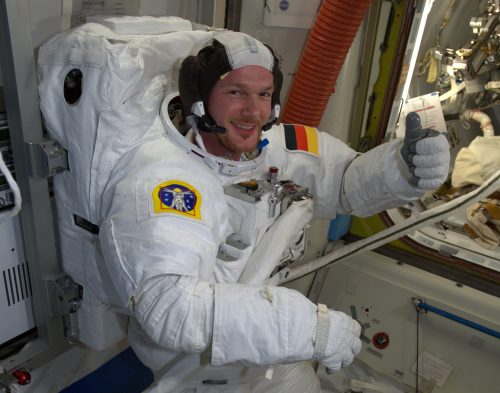 Alexander Gerst in his space suit